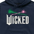 thumbnail image 2 of Wicked: Part 2 -  Wand And Broomstick Logo -Mens Long Sleeve Fleece Pullover Hoodie, 2 of 4