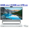thumbnail image 1 of Dell Inspiron 24 5000 5400 Premium All-in-One Desktop 23.8” FHD AIT Infinity Touchscreen 11th Gen Intel Quad-Core i5-1135G7 32GB DDR4 512GB SSD + 2TB HDD USB-C HDMI WiFi6 Win10 Silver, 1 of 7