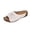 White, variant on Gpaecead Women Flower Cutout Wedge Slides Open Toe Faux Leather Wood Texture Heel Spring Summer Height Casual Shoes,Black