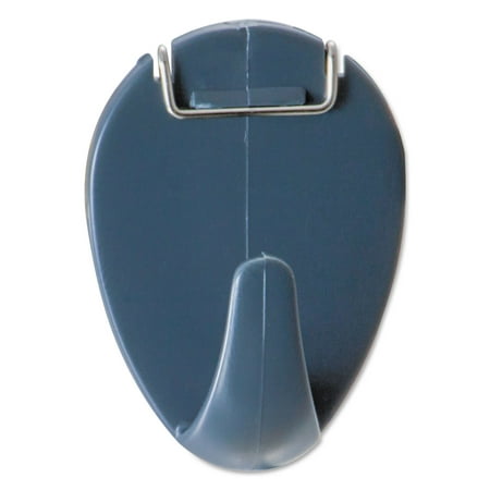 Sheets Hook - Deluxe Recycled Cubicle Hooks, 40 Sheets, Charcoal, 5/Pack