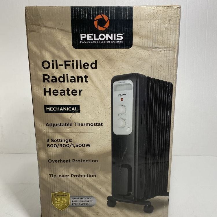 Pelonis 1,500-Watt Oil-Filled Radiant Electric Space Heater with Thermostat  (NEW OPEN BOX) - Walmart.com