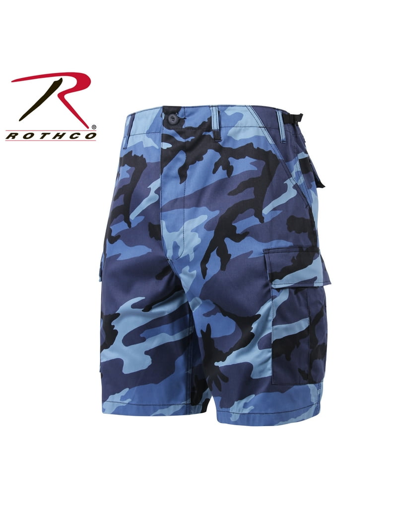 Rothco Small BDU Hiking Utility Shorts, Sky Blue Camouflage Trail
