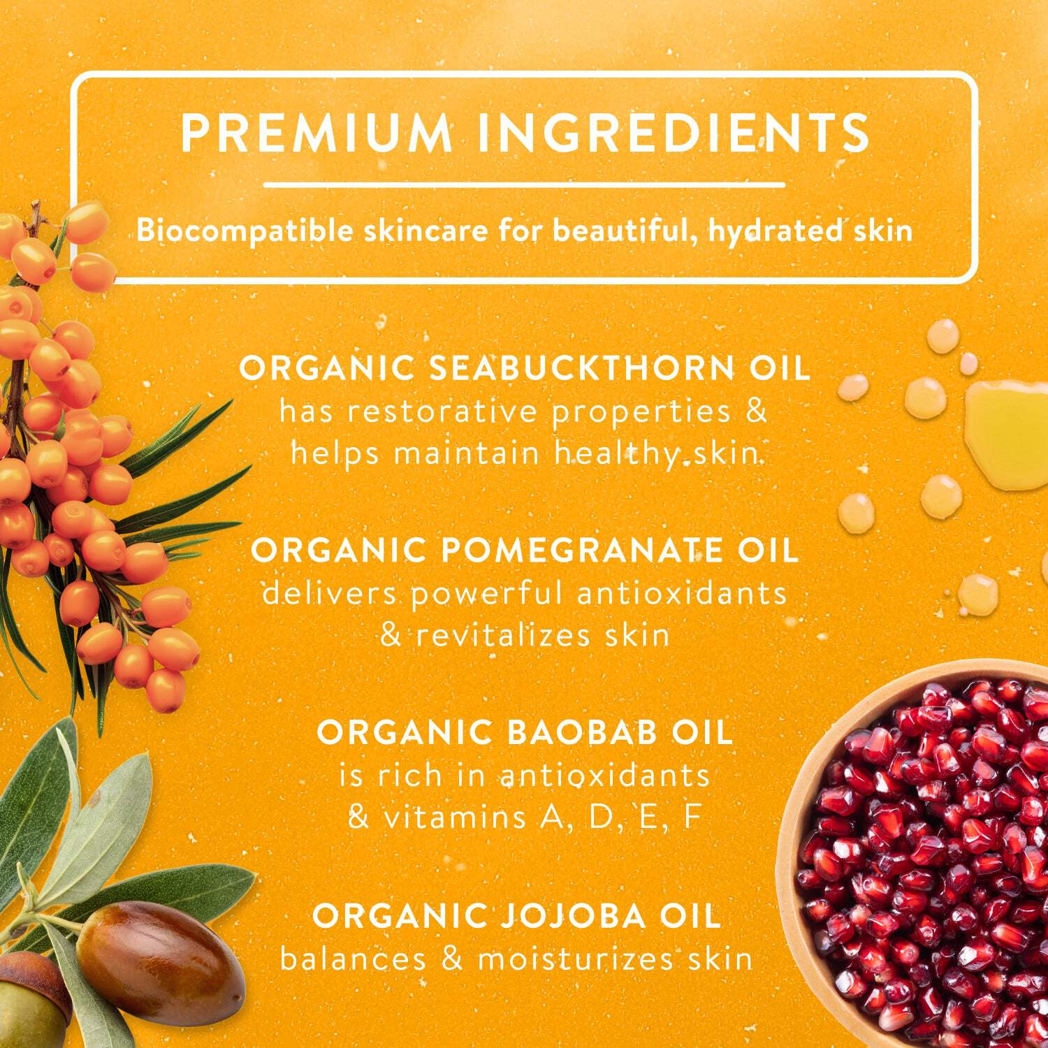 Badger - Face Oil, Seabuckthorn, Certified Organic, Seabuckthorn Oil, Organic Face Oil, Moisturizing Facial Oil, Natural Face Oil, 1 oz Glass Bottle