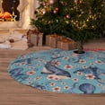 thumbnail image 6 of Yiaed Underwater Animals and Flowers Print Christmas Tree Skirt , Tree SkirtsTree Mat for Christmas Winter Holiday Indoor Decorations-48", 6 of 7