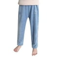 thumbnail image 4 of Boys and Girls' Flannel Clothes Pants Winter Warm Soft Fuzzy Homewear with Sweatpants Size 6-7 Years, 4 of 4