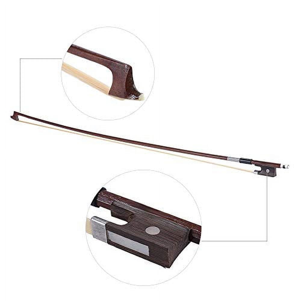 Brazilwood Student Violin Bow 4/4 Round Stick with Mongolian