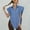 Blue, variant on Womens Workout Tops Detachable Dickey Collar Half Sleeve Oversized Tshirts for Women Blue M