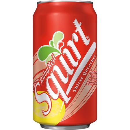 Squirt Ruby Red Grapefruit Soda Pop, 12 fl oz, 12 Pack Cans