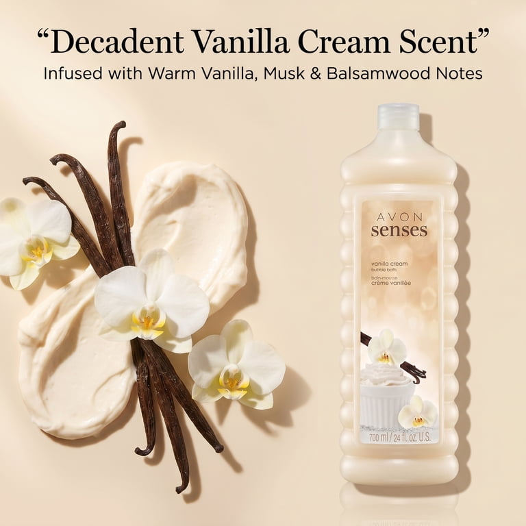 Avon Senses Vanilla Cream Foaming Bubble Bath, 24 oz photo 2