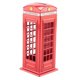 thumbnail image 3 of Metal Red British English London Telephone Booth Bank Coin Bank Saving Pot Piggy Bank Red Phone Booth Box 140x60x60mm Hook, 3 of 5
