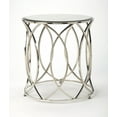 thumbnail image 4 of Butler Specialty Desiree 18" Round Antique Mirror and Metal End Table - Silver, 4 of 6