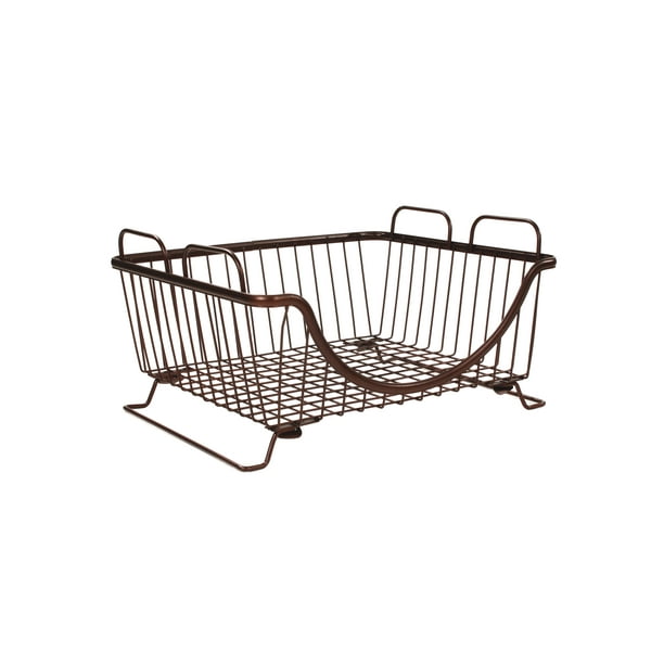 Spectrum Diversified Ashley Stackable Tray, Wire Basket With Raised