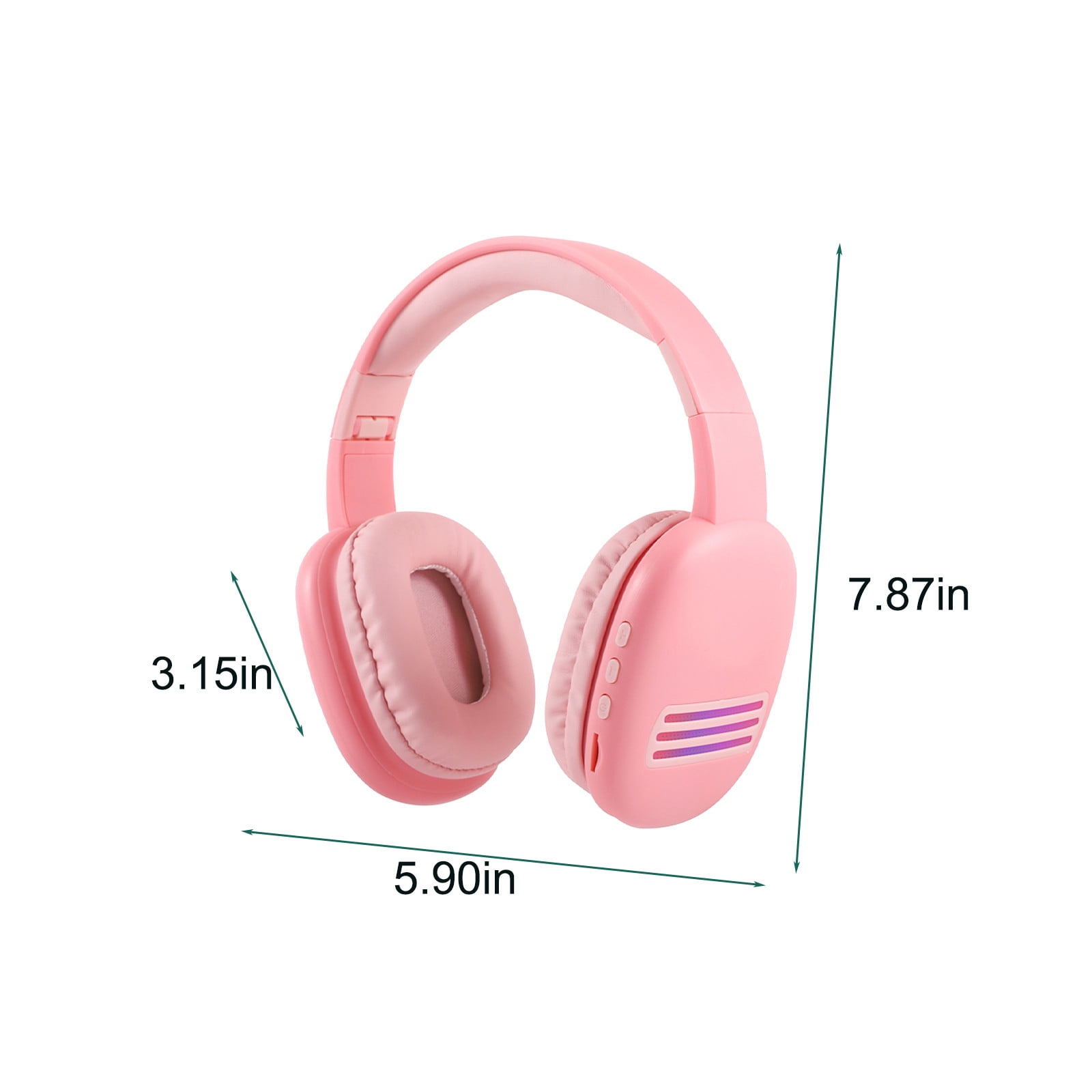 Wireless Headset with Mic for Work, Bluetooth Headset with AI Noise Cancelling Microphone, 65Hrs Working Time Wireless Headset with Microphone for Work from Home/PC/CallCenter/Computer/Laptop(Pink)
