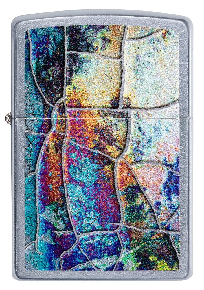 Zippo Rust Patina Street Chrome Windproof Pocket Lighter