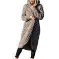 thumbnail image 4 of Abrigo de otoño e invierno para mujer, de color liso, de moda, cárdigan largo de aguja para mujer, suéter tejido con capucha, ropa para mujer, 4 of 6