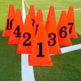 thumbnail image 4 of WRITWAA 10 Pcs Football Marker Obstacle Orange Imported PE Material for Obstacle Marking in Indoor Training, 4 of 8