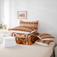thumbnail image 6 of Feelyou Hippie Tribal Aztec Bedding Comforter Set 7 Pieces, Orange Abstract Full Bedding Set, Teens Adult Women Men Reversible Fitted Sheet Flat Sheet, Super Cozy Room Decor, 6 of 8