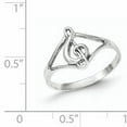 thumbnail image 2 of Designer Sterling Silver Rhodium-Plated Polished Music Note Ring Made In Thailand -Jewelry By Sweet Pea Creations, 2 of 2