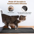 thumbnail image 2 of 2 Pcs Silicone Cat Litter Mat, 21" x 15" Waterproof Litter Box Mat, Non-Slip, Easy to Clean, 2 of 7