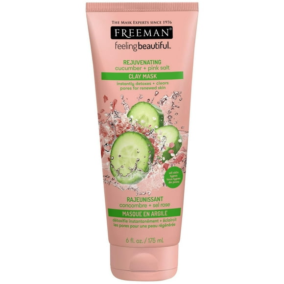 Masque en argile rajeunissant Feeling Beautiful de Freeman au concombre et sel rose
