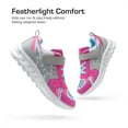 thumbnail image 4 of Dream Pairs Kids Boys &Girls Lightweight Athletic Sneakers Breathable Running Shoes Kd18002K Grey/Fuchsia/Blue Size 9, 4 of 5