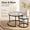 Glass & Black, variant on Round Nesting Coffee Table Set of 2, Modern Glass Stacking End Tables, Minimalist Clear Tempered Glass Tables for Living Room Bedroom Small Spaces