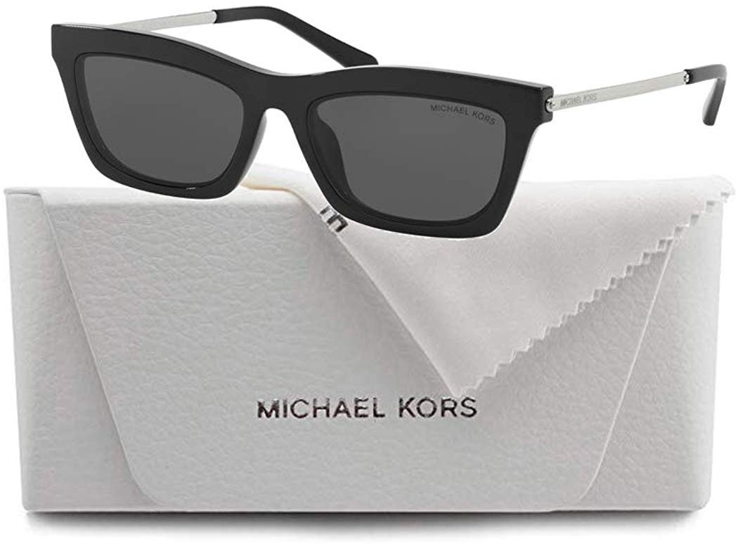 Michael Kors MK2087U STOWE 333287 54M Black/Dark Grey Solid Rectangle Sunglasses For Women - image 2 of 5