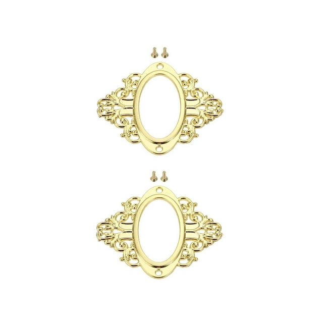 2pcs muebles del cajón del gabinete caja tallada antigüedad Etiqueta de cajones tire del archivo de etiqueta sostenedor del marco de la tarjeta conocida 66 * 56mm