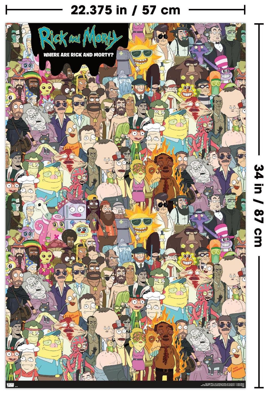 Rick And Morty - Where's Rick? Wall Poster, 22.375" x 34"