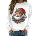 thumbnail image 2 of Sakmal Christmas Sweatshirts for Women White Lightweight Holiday Sweatshirts Santa Claus Casual Fall Clothes 2025, 2 of 5