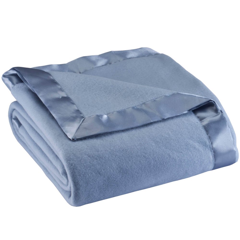 Satin Fleece Blanket by OakRidge™TwinBlue