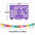 thumbnail image 3 of DUNCHATY 6 PCS Colorful Mexican Papel Picado Banners - 22ft Plastic Fiesta Streamer for Cinco de Mayo Decorations, Coco Movie Theme Party, Wedding, Quinceanera & Hispanic Heritage Events, 3 of 6