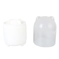 thumbnail image 4 of Organizador de brochas de maquillaje con tapa, contenedor de almacenamiento de cosméticos giratorio a prueba de polvo, color blanco, 4 of 12