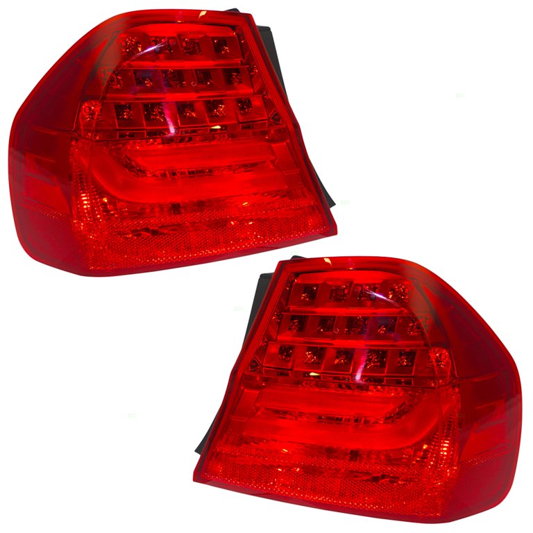 Brock Replacement Pair Set Taillights Tail Lamps Quarter Panel