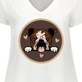thumbnail image 4 of Inktastic English Bulldog Gift for Dog Lover Women's Plus Size V-Neck T-Shirt, 4 of 5