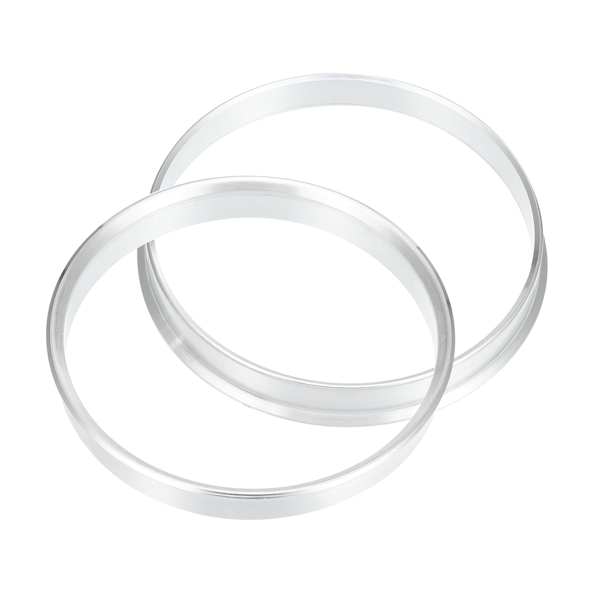 Unique Bargains 4pcs Aluminum Alloy Car Vehicle Hub Centric Rings Silver 66.9-70.1