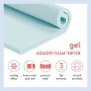 Best Price Mattress 2 Cooling Gel Ventilated Memory Foam Mattress Topper, Twin