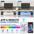 thumbnail image 5 of PAPROOS TV Stand for TVs up to 70", High Gloss TV Cabinet with LED Light, Modern TV Console Table with Storage Drawers, Media Television Stand Entertainment Center, White, 5 of 8