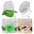 thumbnail image 1 of Comedero para jaula de pájaros Yinane 4 Uds. dispensador de agua verde y blanco, 1 of 8