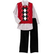 George - Little Boys' 3-Piece Argyle Vest Set