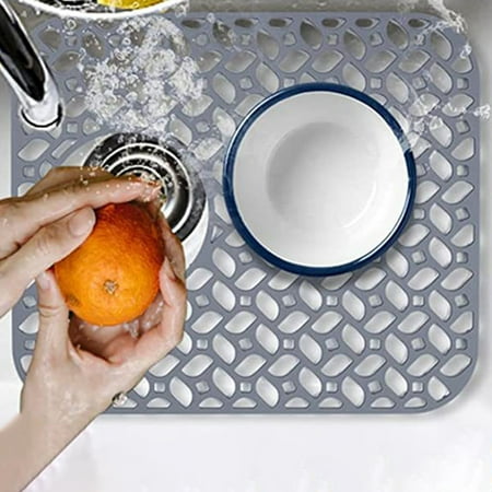 

Beechoice Kitchen Silicone Sink Mat for Drying Dishes Interior or Countertop Protection Adjustable Flexible and Heat Resistant Rollup Storage for Washing Drying