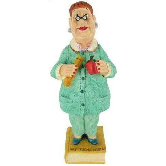 Russ Berrie #1 Teacher Bobblehead Figurine - 7" Hand Painted Collectible