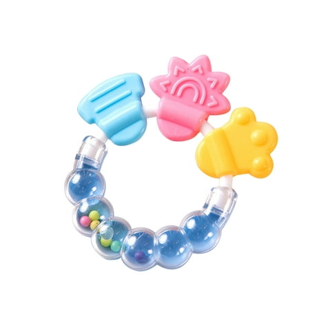 Handbell Shaped Baby Infants Teethers Silicone Newborn Toddler Teething Stick Chew Toys Training
