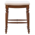 thumbnail image 3 of Linon Marino 25" Upholstered Backless Counter Stool in Antique Walnut Wood, 3 of 8