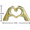thumbnail image 4 of Ylovestrazbo Gold Heart Hands Statue, 5.1 Inch - Romantic Valentine‘s Day & Anniversary Gift for Her, Wedding Decor, Rose Gold Tabletop Sculpture for Home, 4 of 9