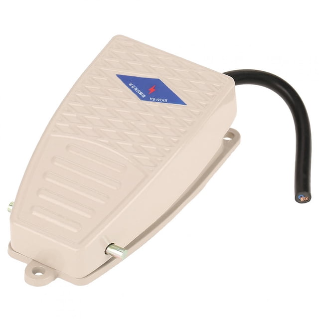 Interruptor de pedal, EKW-5A-B Carcasa de aluminio Normalmente Controlador de pedal Interruptor de pie de aluminio Durabilidad mejorada Jadeshay A