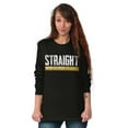 thumbnail image 4 of Funny Pride Parade Straight Friend Plus Size Long Sleeve Graphic Tee Shirt Brisco Brands 2X, 4 of 5
