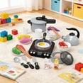 thumbnail image 1 of Ohmyroo Pretend Play Kitchen Set for Kids, 36-Piece Cooking Toy with Induction Cooker & Food, Educational Role Play Gift, 1 of 6