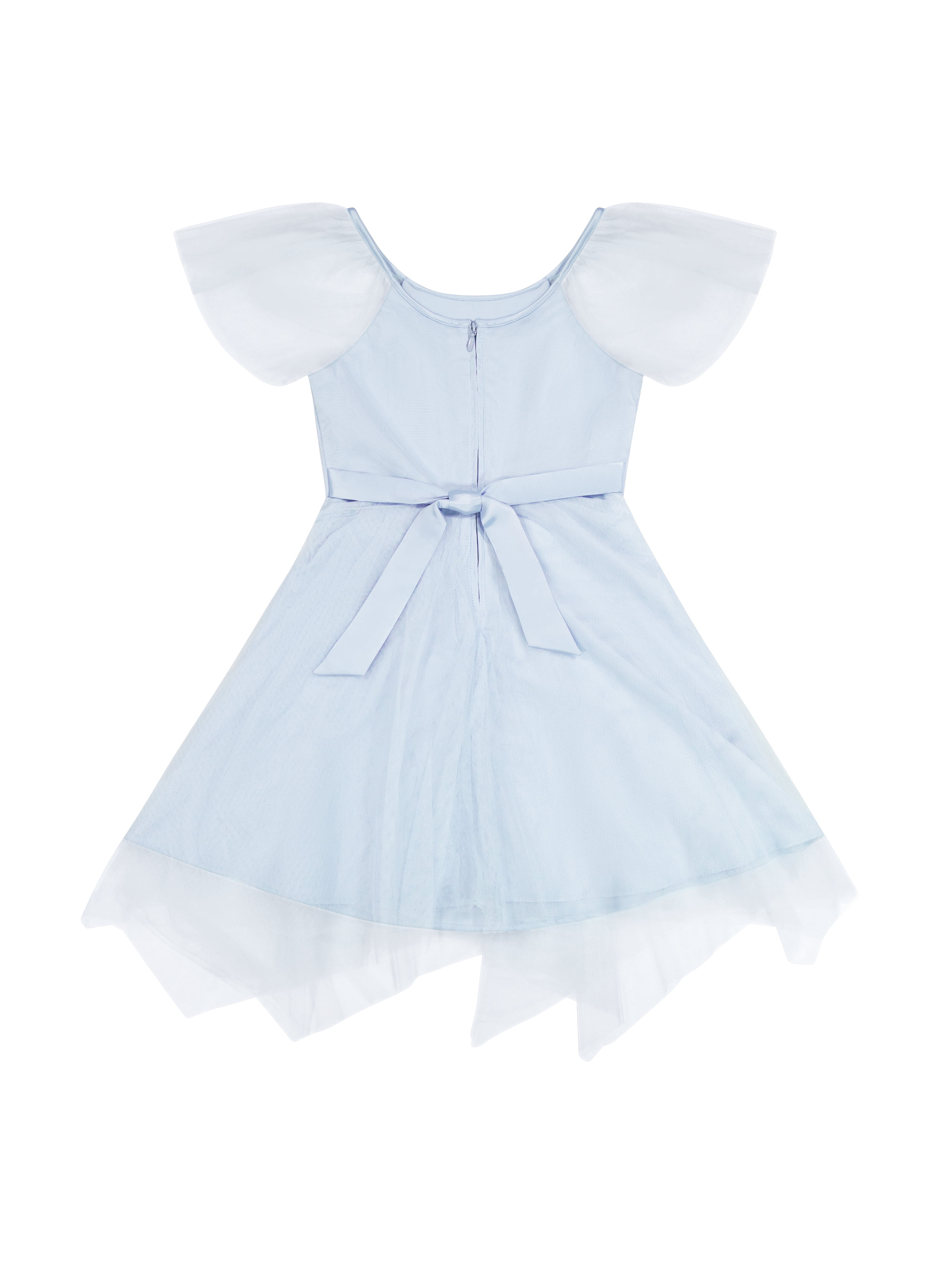 Kensie Girl Short Sleeve Embroidered Mesh Special Occasion Dress, Sizes 4-16