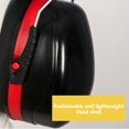 thumbnail image 4 of Casque de Sécurité, Cache-Oreilles Léger Réduction de Bruit Rouge Noir 2 Pcs Finition Soignée Télescopique pour Chantier, 4 of 7